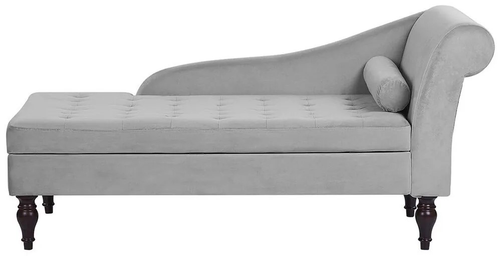 Chaise longue con contenitore grigio chiaro PESSAC Beliani