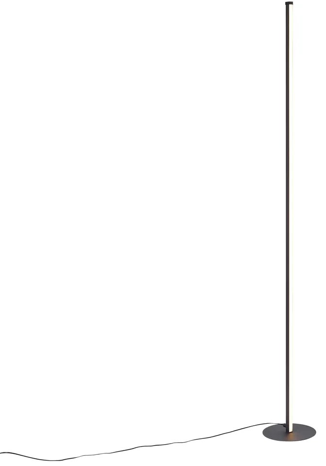 Lampada da terra di design nera con LED e dimmer touch - Clutch