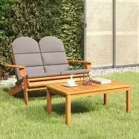 Set Salotto da Giardino Adirondack 2pz Legno Massello di Acaciacod mxl 95632