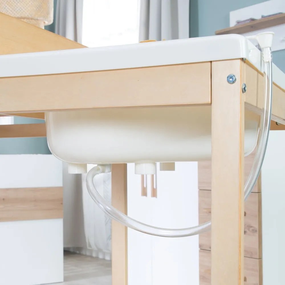 Fasciatoio bianco/di colore naturale con effetto betulla Baby Pool – Roba