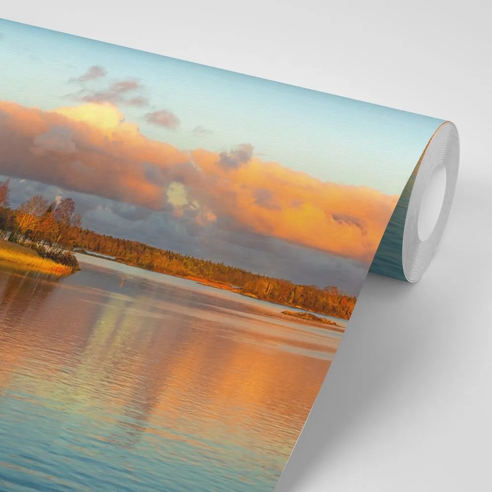 Carta da parati – Tramonto sul lago