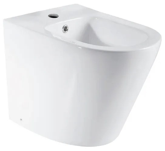 Bidet filomuro Compacta SENSEA L 37 x H 40 x P 55 cm bianco lucido