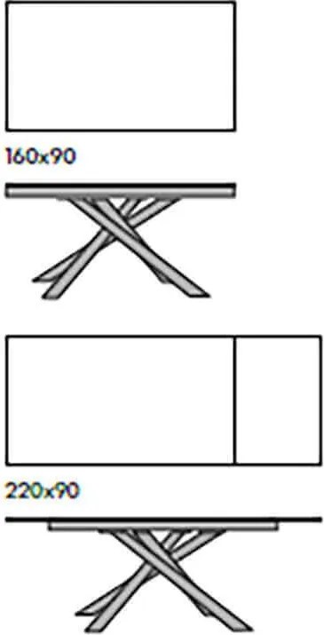 CARINA - tavolo da pranzo allungabile