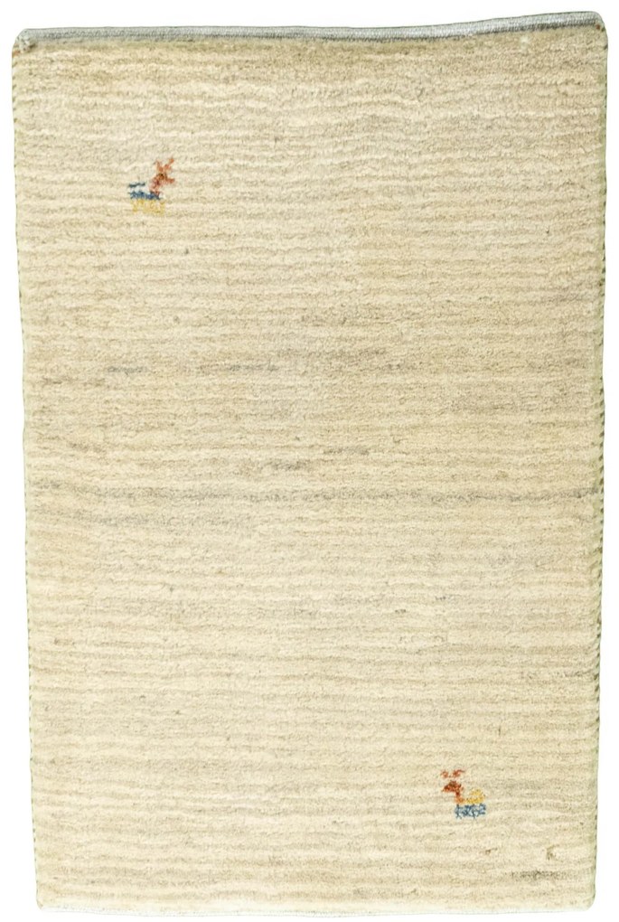 Gabbeh Tappeto persiano 90x60 Beige (Iran) Annodato A Mano
