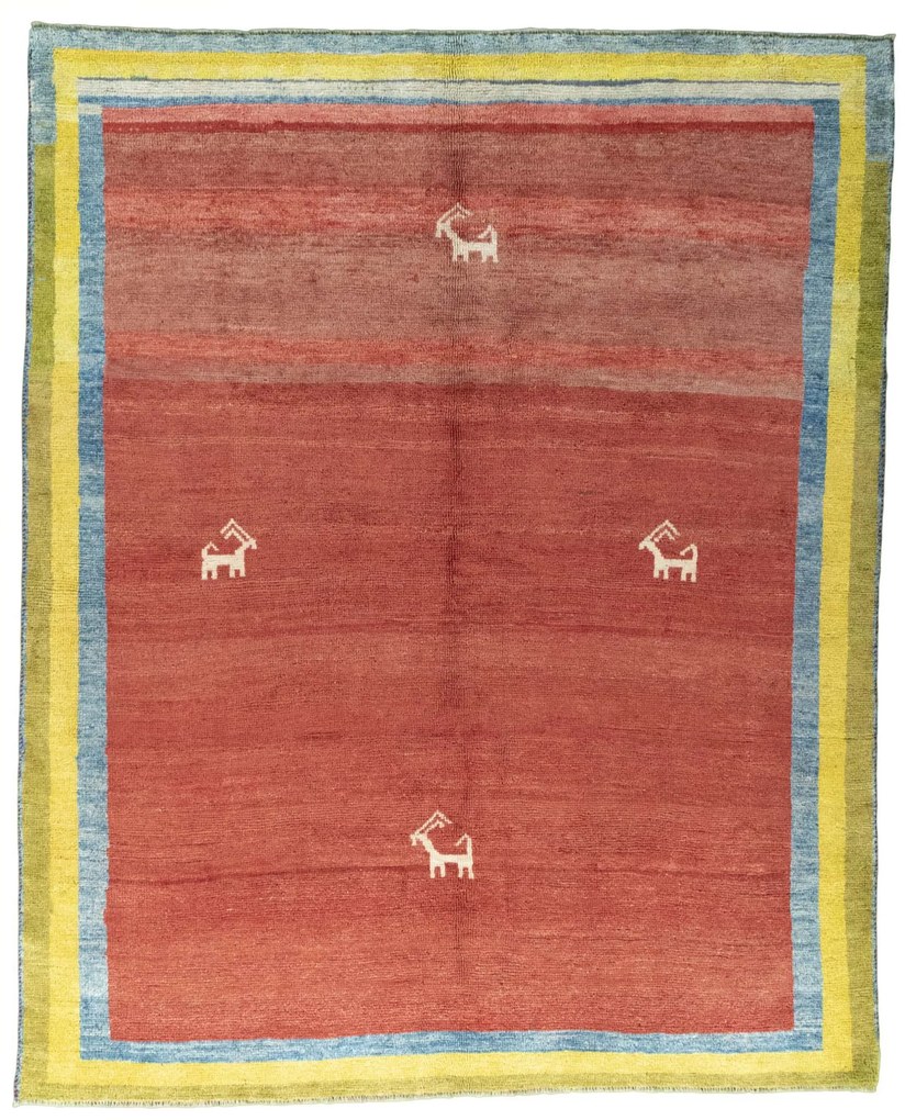 Gabbeh Tappeto 220x270 Rosso (Iran) Annodato A Mano