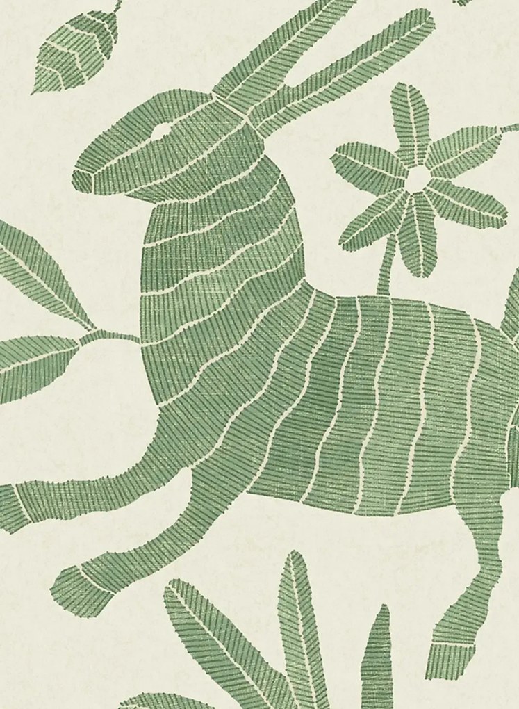 Lewis & Wood Carta da parati Otomi - Leafy