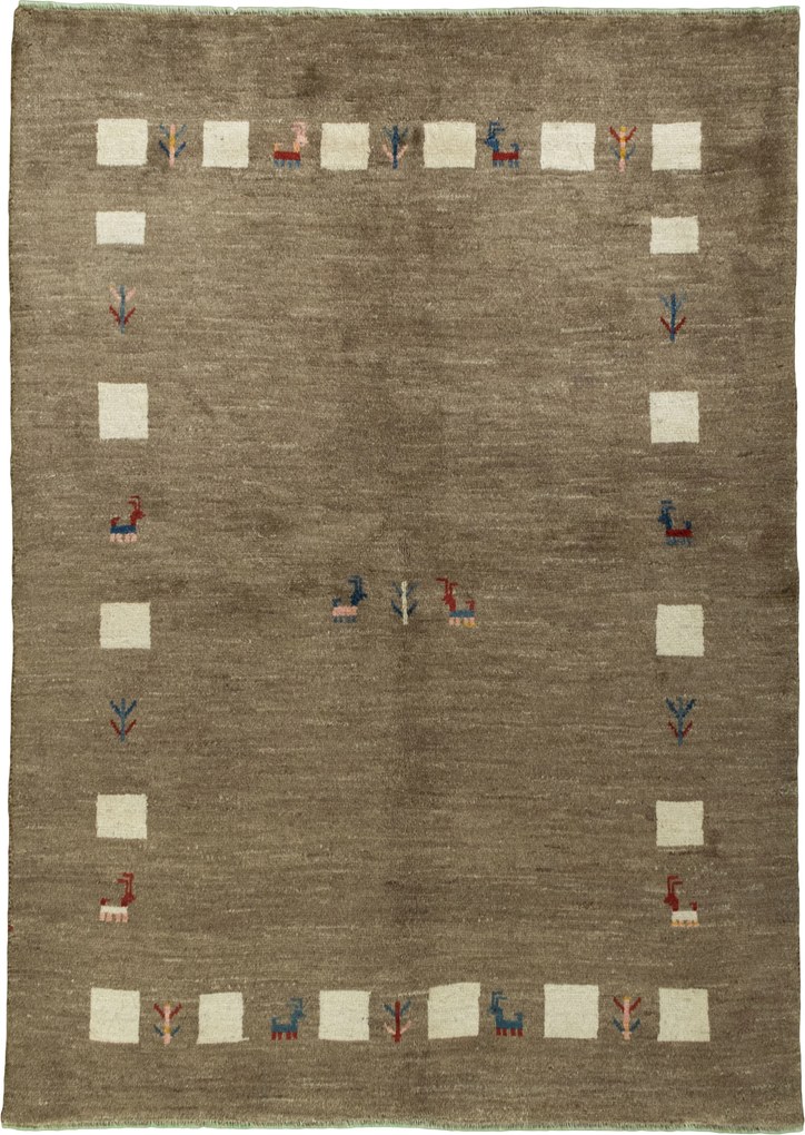 Gabbeh Tappeto 230 x 170 Marrone (Iran) Annodato A Mano