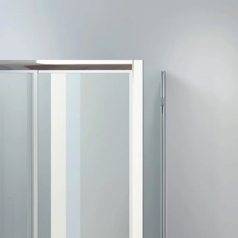 Box vasca 2 lati 160x70cm cristallo trasparente P2000S - KAMALU