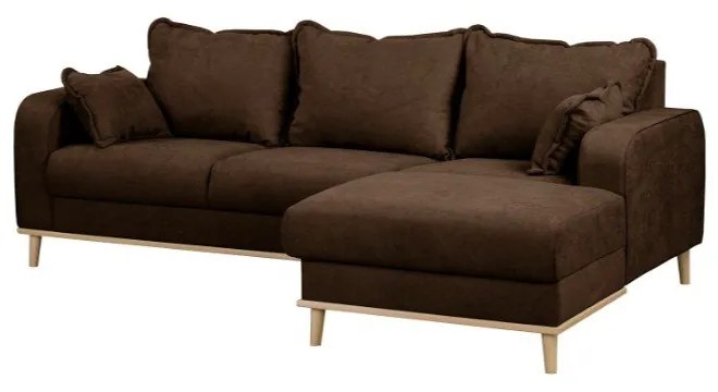 Divano angolare marrone scuro (angolo destro) Beata - Ropez