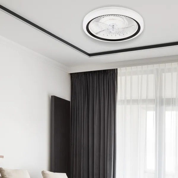 Plafoniera LED con ventilatore GEMMA LED/37W/230V bianco + +TC