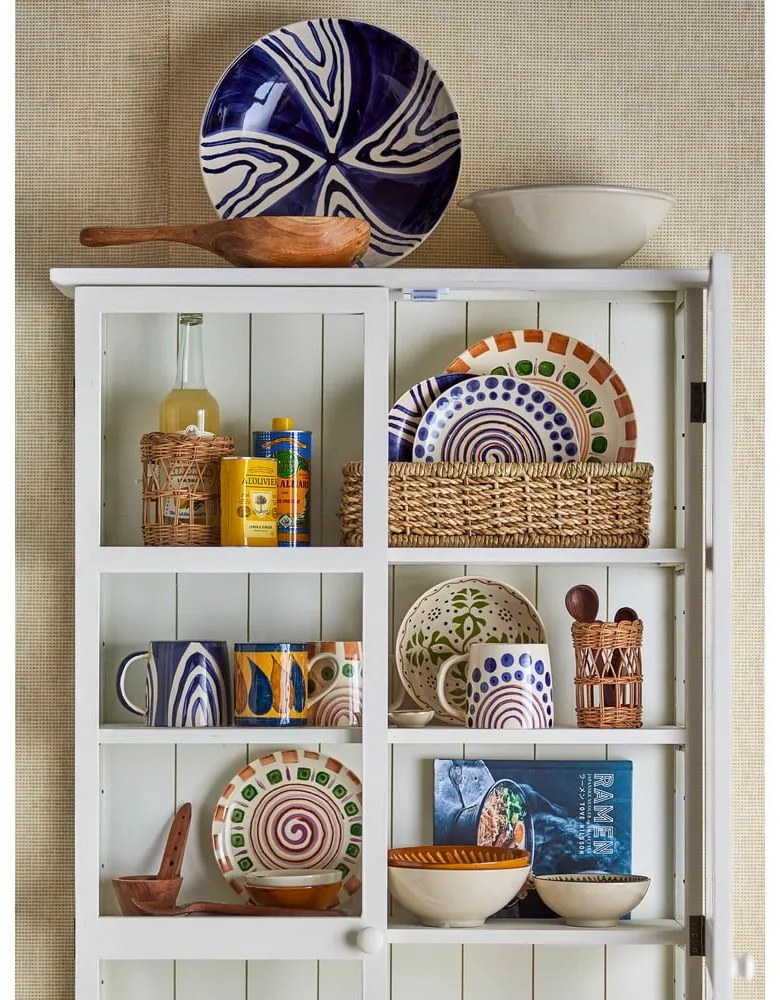 Tazza in gres blu scuro-beige 515 ml Shama - Bloomingville