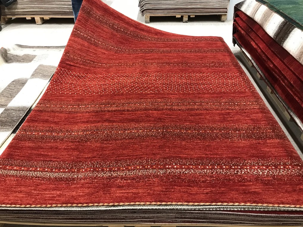 Loribaft Tappeto 220x290 Rosso (Iran) Annodato A Mano