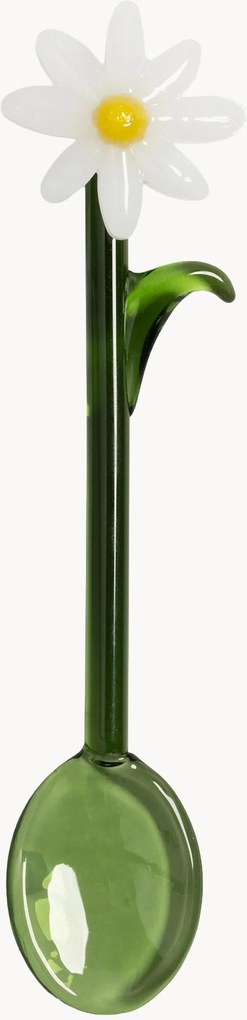 Set di 2 cucchiai in vetro borosilicato fatti a mano Flora