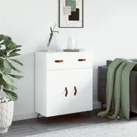 Credenza Bianca 69,5x34x90 cm in Legno Multistrato 827948