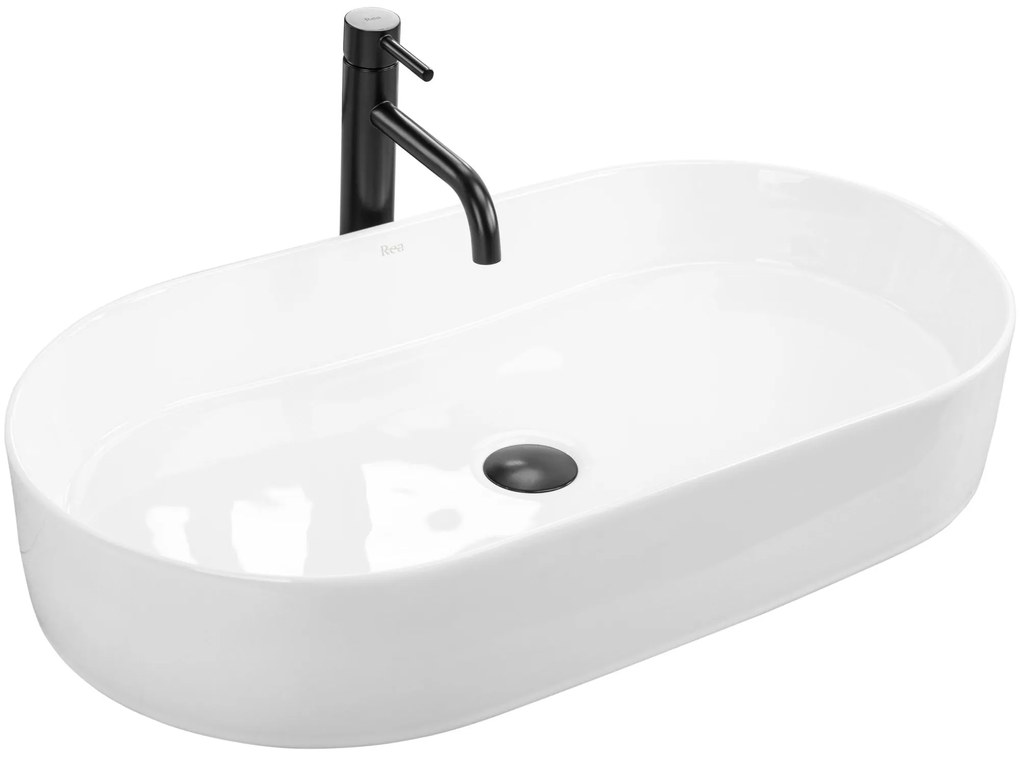 Lavabo da appoggio in ceramica Rea Nadia 70
