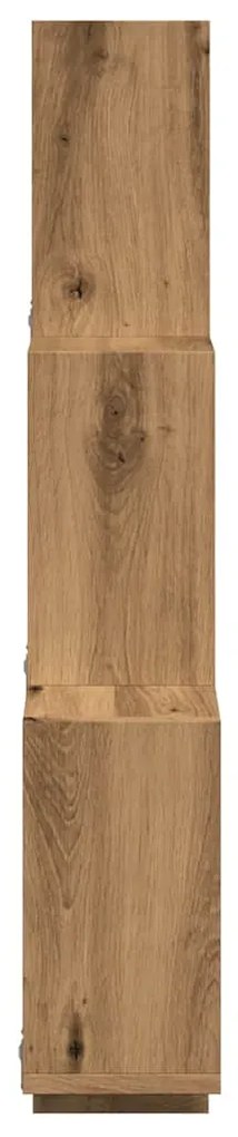 Mensola a muro a cubo artigianale 78x15x93 cm legno multistrato