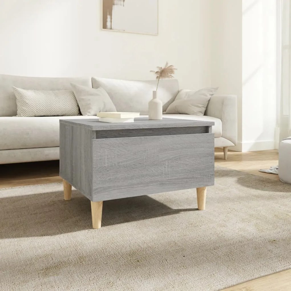 Tavolino Grigio Sonoma 50x46x35 Cm İn Legno Multistrato /