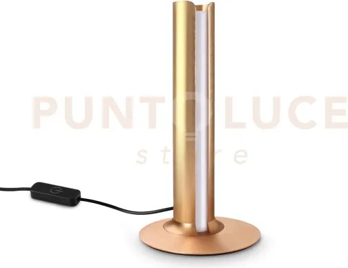 Dorica lampada da tavolo led 3000k 8w  1100 lm dimmerabile rame liscio