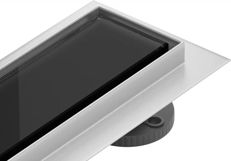 Mexen Flat MGB scarico lineare 100 cm, vetro nero - 1026100-15