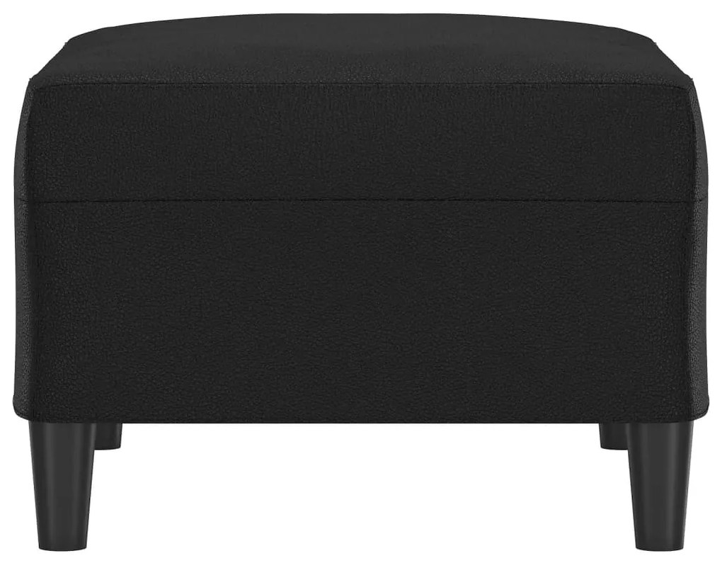 Poggiapiedi nero 70x55x41 cm in similpelle