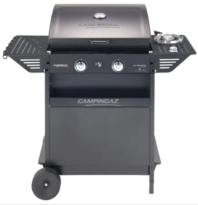 Campingaz - Barbecue a gas con ruote 2 bruciatori in acciaio e fornello laterale xpert 200 ls plus