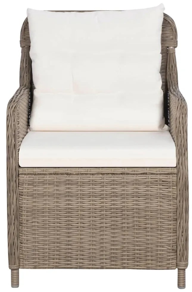 Set mobili da pranzo per giardino 9 pz marrone