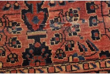 Antik Stilizzato Rosso Ruggine Blu Scuro Corsia 75x195 Cm