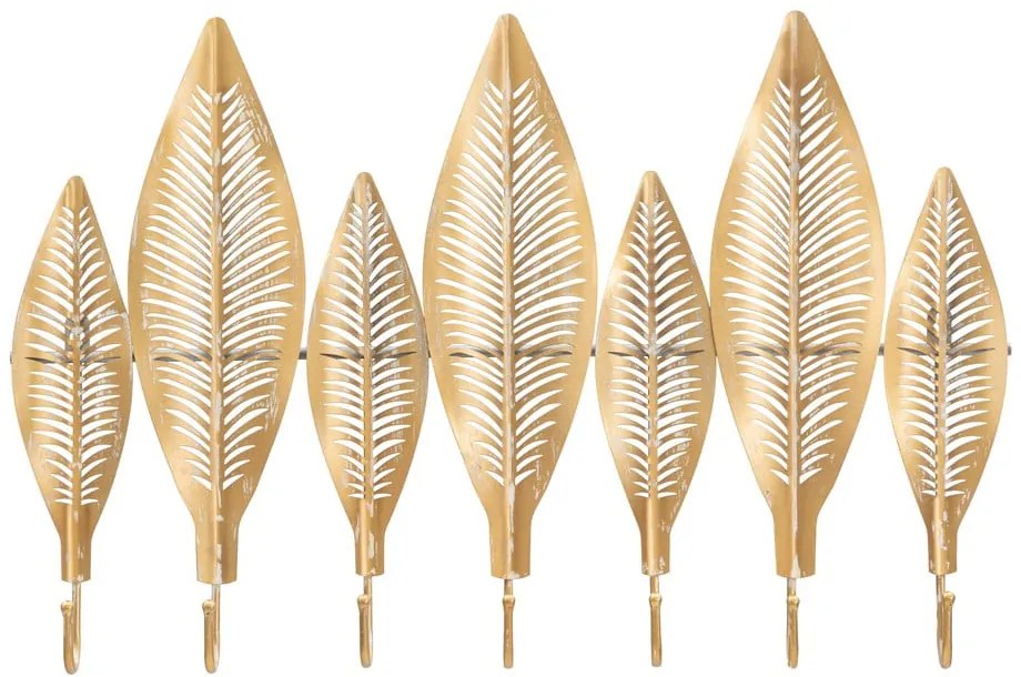 Appendiabiti da parete in metallo color oro Long Leaf - Mauro Ferretti
