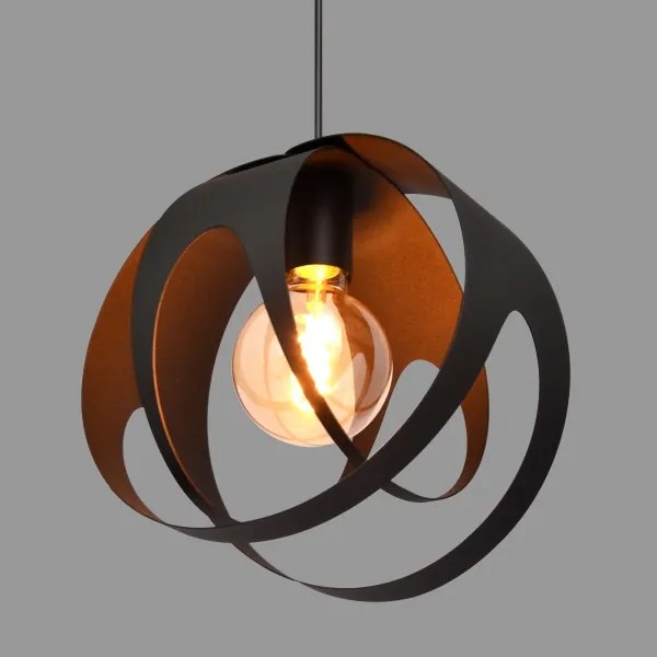 Lampadario a sospensione con filo MOONLIGHT 1xE27/15W/230V nero