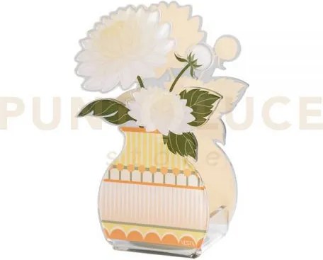 Mini profumatore dalia in cristallo acrilico decorato celeste fragr...
