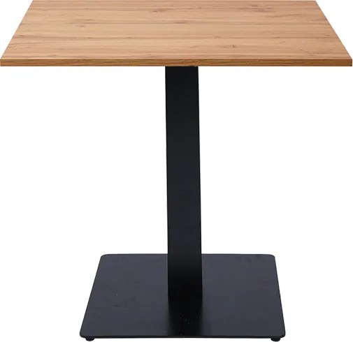 Tavolo da bar ristorante quadrato 80x80 cm con piano laminato Rovere Nodato H 75