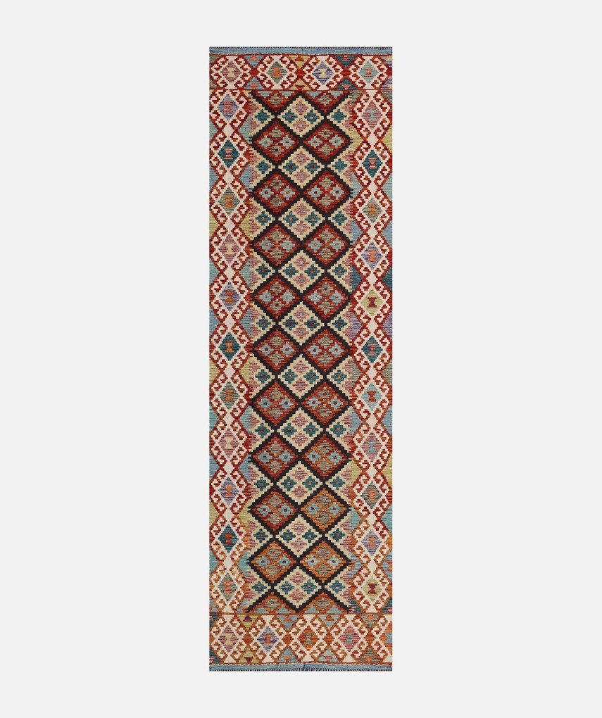 Kilim Tappeto 290 x 90 (Pakistan) Tessuto A Mano