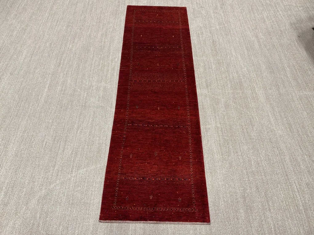 Loribaft Tappeto 90x300 Rosso (Iran) Annodato A Mano