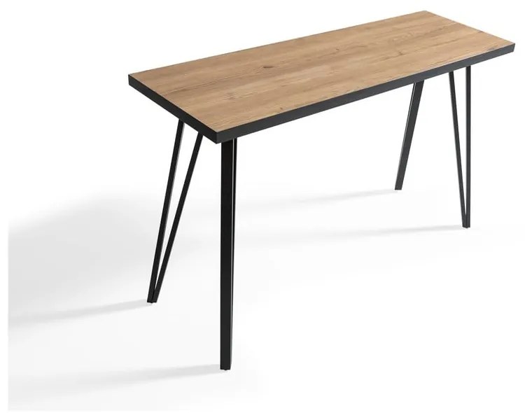 Consolle nero/naturale con piano in rovere 60x120 cm Sindi - Marckeric