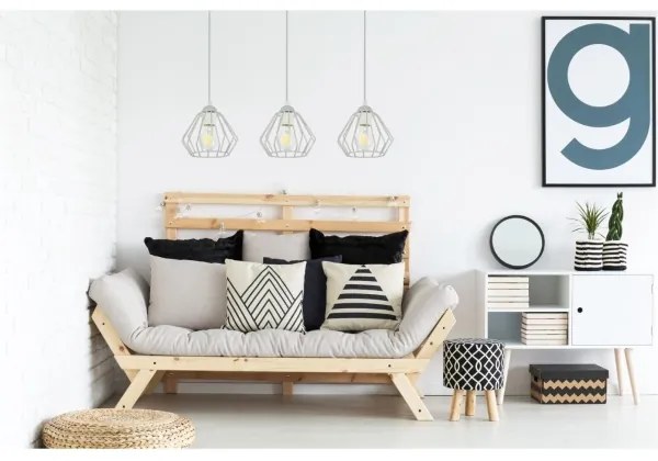 Lampadario a sospensione con filo CEED 3xE27/60W/230V grigio