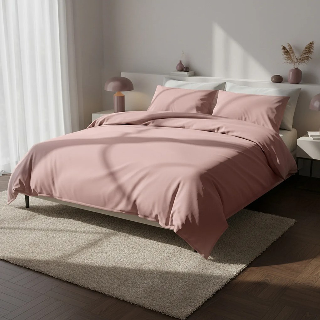 Parure copripiumino matrimoniale rosa Datex