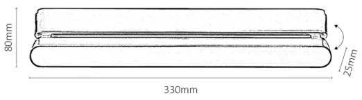 Rabalux 70129-LED Plafoniera dimmerabile per sistema a binario monofase LiTrack 13W/24V 33 cm