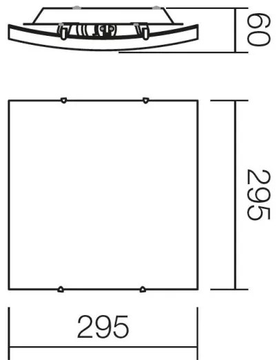 Redo 05-812 - Plafoniera SHAKE 1xE27/42W/230V 29,5x29,5 cm bianca