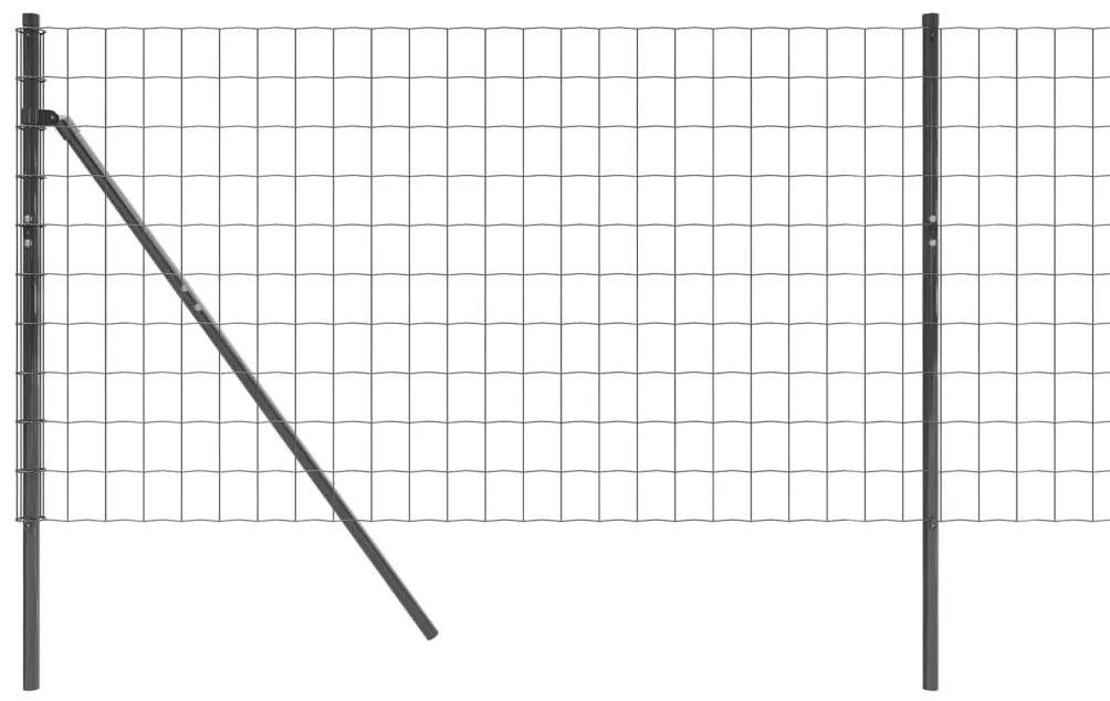 Recinzione Metallica Antracite 1x25 m in Acciaio Zincato