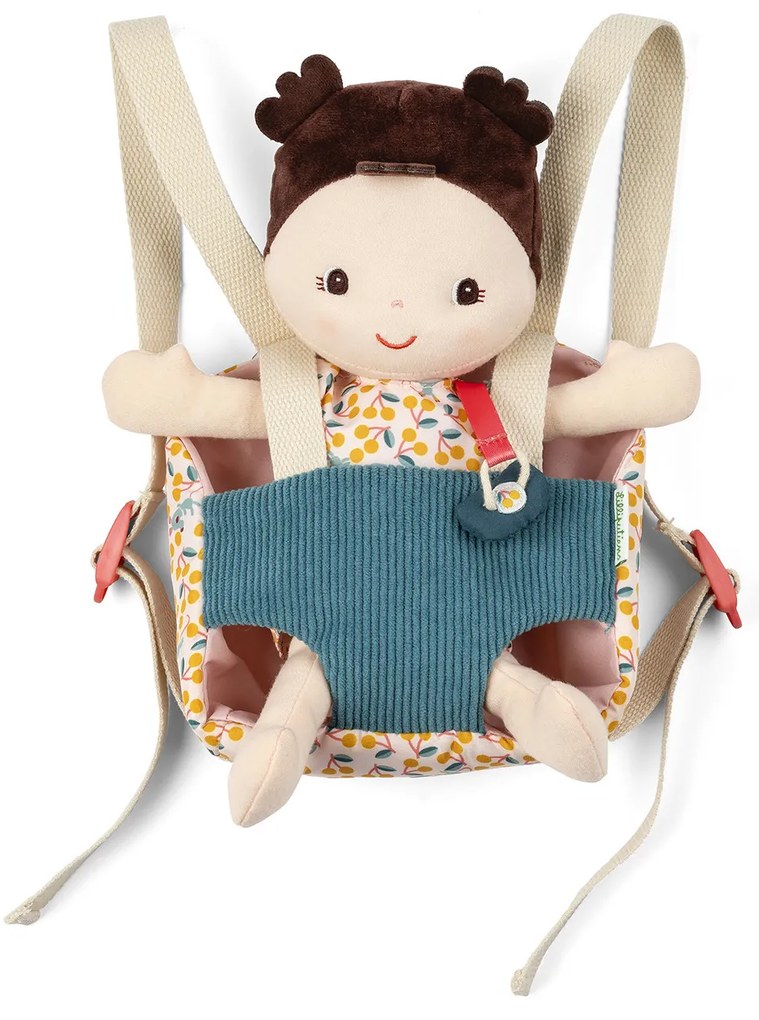 Lilliputiens - Bambola di stoffa Jeanne e marsupio porta-bebè