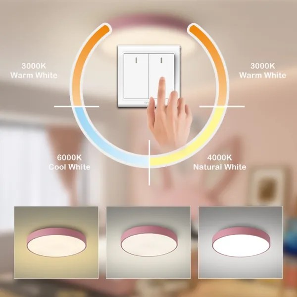 Brilagi - Plafoniera LED POOL LED/60W/230V 3000/4000/6000K 60 cm rosa