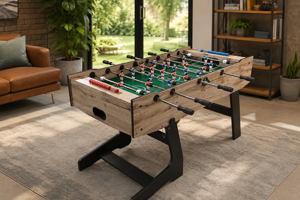Tavolo da Calcio Balilla Deluxe Pieghevole Verticale...