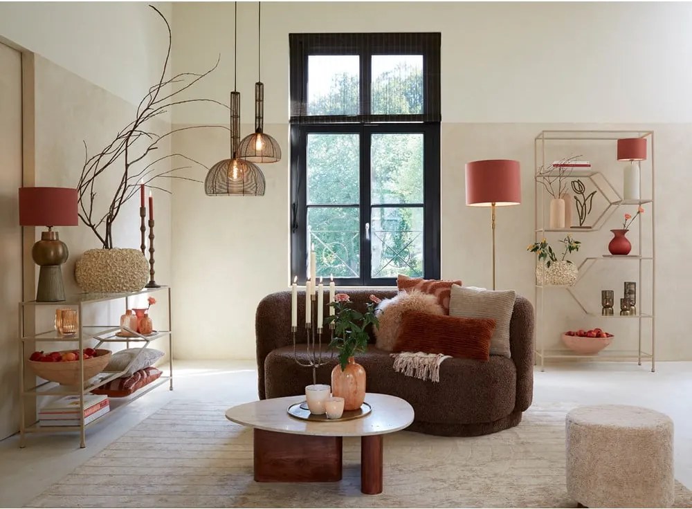 Tavolino marrone 72x90 cm Mahelona - Light &amp; Living