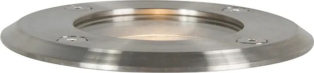 Set di 6 faretti da terra per esterni in acciaio 11cm IP67 - Basic Round