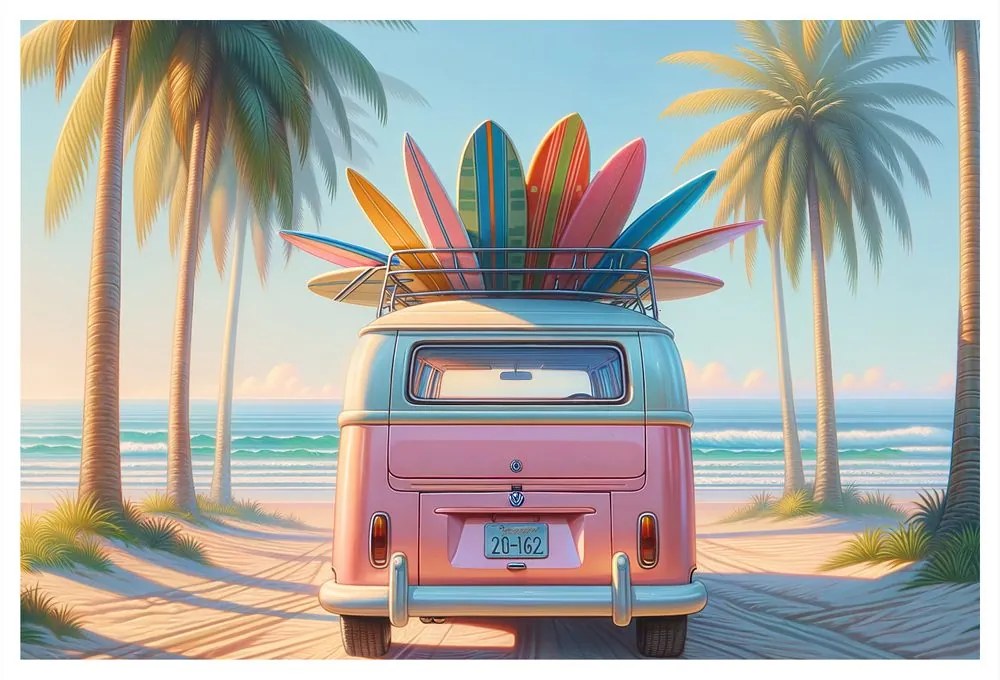 Quadro su tela – Estate nei colori delle tavole da surf