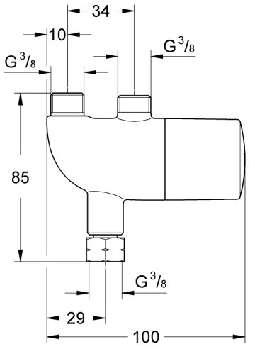 GROHE 34487000 - Protezione termostatica anti-scottatura GROHTHERM MICRO cromo