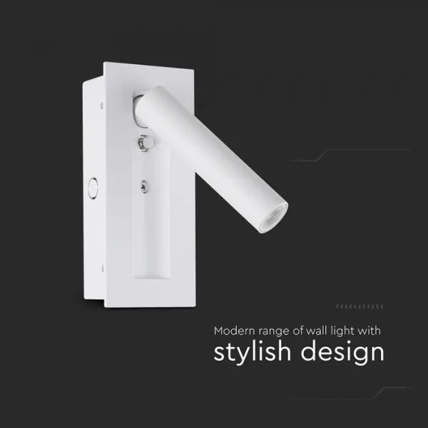 Faretto da parete orientabile LED/2W/230V 3000K bianco
