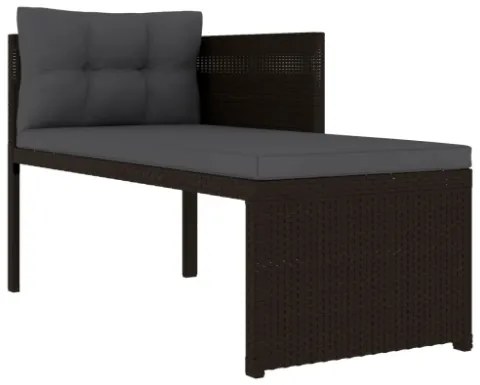 Set Divani da Giardino 4 pz in Polyrattan Marrone