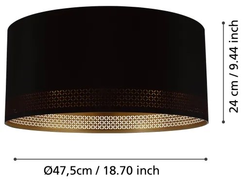 Eglo 99272 - Plafoniera ESTEPERRA 1xE27/40W/230V