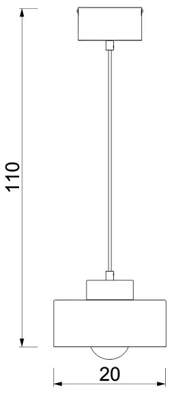 Lampadario a sospensione con filo MARTI 1xE27/15W/230V bianco/cromo